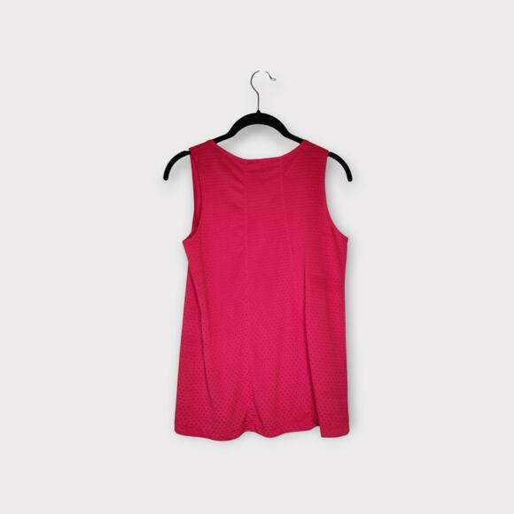 Oiselle Womens Textured Sleeveless Running Tank 4 Small Magenta Vibrant Sporty - Picture 5 of 5